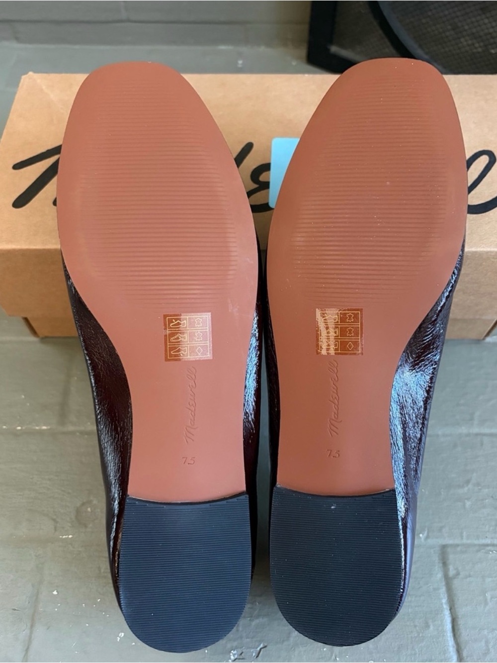 Madewell Dark burgundy/brown Mary Jane Flats - Picture 3 of 5